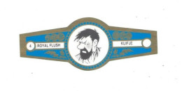 4) Bague De Cigare Série Tintin Bleue Dorée Royal Flush Kuifje Capitaine Haddock En Superbe.Etat - Objetos Publicitarios