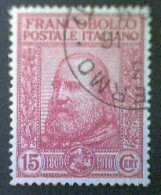 Italy, Scott #116, Used (o), 1910, Giuseppe Garibaldi, 15(+5)c, Claret - Correo Aéreo