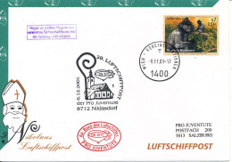 Austria UN Vienna AIRSHIP MAIL Pro Juventute Number 29 Wien 8-11-2001 And Niklasdorf 6-12-2001 With More Postmarks - Emissioni Congiunte New York/Ginevra/Vienna