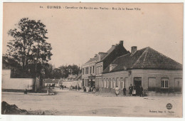 CP 62 GUINES Carrefour De Marché Aux Vaches Rue De La Basse Ville - Guines