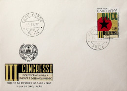 1977 Cabo Verde FDC III Congresso Do P.A.I.G.C. - Cap Vert