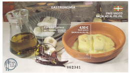 2022-ED. 5616 H.B. - Gastronomía España En 19 Platos. País Vasco Bacalao Pil-pil- USADO - Oblitérés