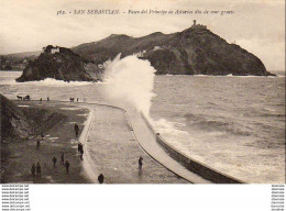 ESPAGNE  SAN SEBASTIAN (Guipùzcoa)  Paseo Del Principe De Asturias Dia De Mar Grueso - Guipúzcoa (San Sebastián)