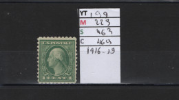 PRIX FIXE Obl 199 YT 223 MIC US463 SCO US469 GIB Washington 1 Cent  1916 Etats Unis 58/06 - Used Stamps