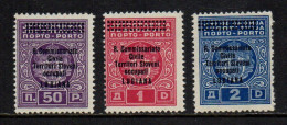 Lubiana 1941 -  Segnatasse - Serie Completa - Nuovi MNH** (50 P. - 2 D.) E MLH* (1 D.) - Ljubljana