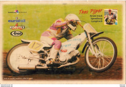 SPORT MOTO  THEO PIJPER  ........ Carton Publicitaire 12,2 Cm X 18,5 Cm - Motociclismo