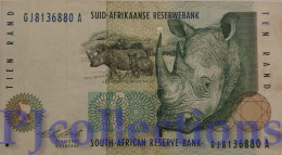 SOUTH AFRICA 10 RAND 1993 PICK 123a VF - Zuid-Afrika