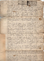 VP22.987 - Cachet Généralité De BORDEAUX /  SAINTE  BAZEILLE - Acte De 1721 - Partage .... - Algemene Zegels