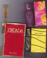 Lot De 3 Miniature De Parfum - Escada - Tropical Punch & Acte 2 - Edt & Edp - 4,5ml - Pleine Avec Boite - Miniatures Femmes (avec Boite)