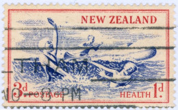 NUOVA ZELANDA, NEW ZEALAND, SPORT, 1957, FRANCOBOLLI USATI Scott:NZ B53, Yt:NZ 363, Sg:NZ 762 - Usados