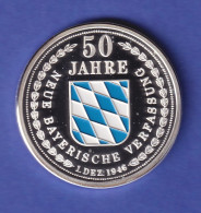 Silbermedaille 50 Jahre Neue Bayerische Verfassung 1996 - Non Classés