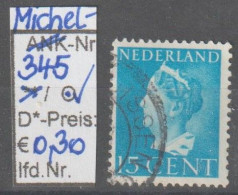 1940 - NIEDERLANDE - FM/DM "Königin Wilhelmina" 15 C Hellblau - O Gestempelt - S. Scan (345o Nl) - Gebruikt