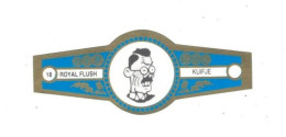 18) Bague De Cigare Série Tintin Bleue Dorée Royal Flush Kuifje Mitsuhirato Asie Asiatique En Superbe.Etat - Werbeobjekte