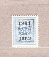 1961 Nr PRE720** Zonder Scharnier.Heraldieke Leeuw:50c.Opdruk 1961-1962.OBP 3,25 Euro. - Typografisch 1951-80 (Cijfer Op Leeuw)