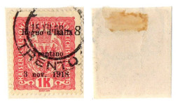 Trentino-Alto Adige 1918 - 1 K. Su Piccolo Frammento - Usato - Trente