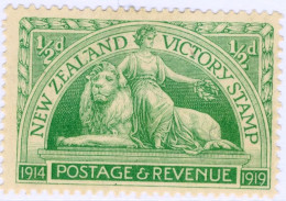 NUOVA ZELANDA, NEW ZEALAND, VITTORIA, 1920, FRANCOBOLLI NUOVI (MLH*) Scott:NZ 165, Yt:NZ 169 - Unused Stamps