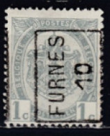 1446 Voorafstempeling Op Nr 81 - FURNES 10 - Positie A - Rollenmarken 1910-19