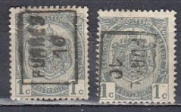 1446 Voorafstempeling Op Nr 81 - FURNES 10 - Positie A&B - Rollenmarken 1910-19