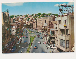 JORDAN AMMAN KING FAISAL STREET, CARS Nice Stamps - Old Postcard - Jordania