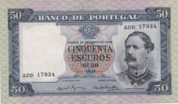 PORTUGAL BANK NOTE - BANKNOTE - 50$00 - CH 7 A   - 24/07/1950 USED - Portogallo