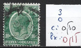 KENYA & OUGANDA 3 Oblitéré Côte 0.50 € - Kenya & Oeganda