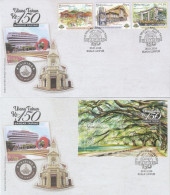 Malaysia 2024-1 150 Years Anniversary Of Taiping Set+M/S FDC Landscape Landmark Clock Tower - Malaysia (1964-...)