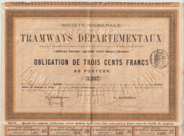 RARE  TRAMWAYS DEPARTEMENTAUX De L'EURE 1876 - Spoorwegen En Trams