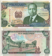 KENIA   10 Shilings   P24b  Dated 1.7.1990   President Daniel Toroitich Arap Moi  + School At Back   UNC - Kenya
