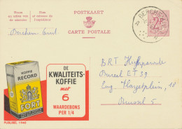 BELGIUM VILLAGE POSTMARKS  BERCHEM (VL.) A (now Kluisbergen) SC With Dots 1963 (Postal Stationery 2 F, PUBLIBEL 1940) - Punktstempel