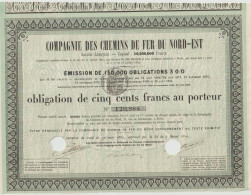 CHEMINS De FER Du Nord-Est 1878 - Chemin De Fer & Tramway