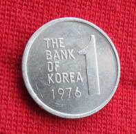 Korea South 1 Won 1976 KM# 4a *VT Corea Coreia Do Sul Koree Coree - Korea (Zuid)