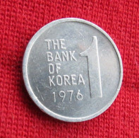 Korea South 1 Won 1976 KM# 4a *VT Corea Coreia Do Sul Koree Coree - Korea (Süd-)