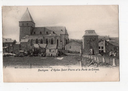 60 - BASTOGNE - L'église Saint Pierre Et La Porte De Trèves - Bastogne