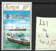 KENYA 263 ** Côte 4 € - Kenya (1963-...)