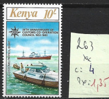 KENYA 263 ** Côte 4 € - Kenia (1963-...)