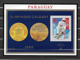 Paraguay Bloc Ski Muestra A JO 88 ** - Hiver 1988: Calgary
