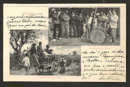 BANDA De MUSICA Improvisada Fanfarra. Old Postcard MUSIC BAND Camatende Angola (Portugal Colonial) Africa - Angola