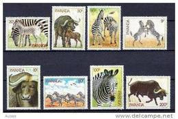 Rwanda Ruanda 1984 Yvert 1157-1164 OCBn°  1218-25 *** MNH Cote 17 € Faune - Nuevos