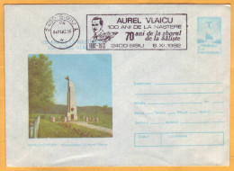 1982 Romania Special Cancellation 100 Aurel Vlaicu - Covers & Documents