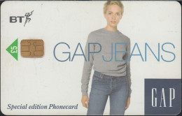 UK - British Telecom Chip PUB072  - £5  GAP Jeans - Woman - Man - GPT2 - BT Promociónales