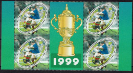 France 1989  -  Sans Le F De ITVF Dans Un Bloc De 4 Avec Vignette - Coupe Du Monde De Rugby - YT 3280a Neuf ** - Unused Stamps