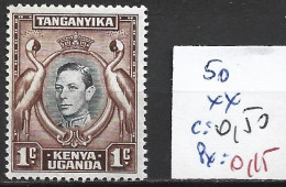 KENYA OUGANDA & TANGANYKA 50 ** Côte 0.50 € - Kenya, Oeganda & Tanzania