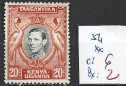 KENYA OUGANDA & TANGANYKA 54 ** Côte 6 € - Kenya, Uganda & Tanzania