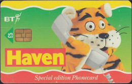 UK - British Telecom Chip PUB091  - £5 Haven Holidays - Tiger - GPT3 - BT Promotie