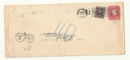 USA ENTIER POSTAL + COMPLEMENT TP N° 146 + CACHET LETTRE TAXEE . - 1901-20