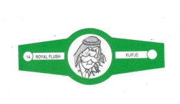 14) Bague De Cigare Série Tintin Verte Royal Flush Kuifje Colonel Faud Armée Saoudienne En Superbe.Etat - Objets Publicitaires