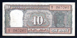 509-Inde 10 Rupees 196/70 G1 Sig.76 - India