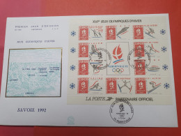 Grande Enveloppe FDC En 1992 - Jeux Olympiques D'Hiver - FDC 95 - 1990-1999