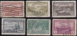 Canada U  219/224 (o) Usado. 1946 - Gebraucht