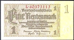 Allemagne/GERMANY * 1 Rentenmark * Date 30/01/1937 * Etat/Grade SUP/XXF * - Segunda Guerra Mundial